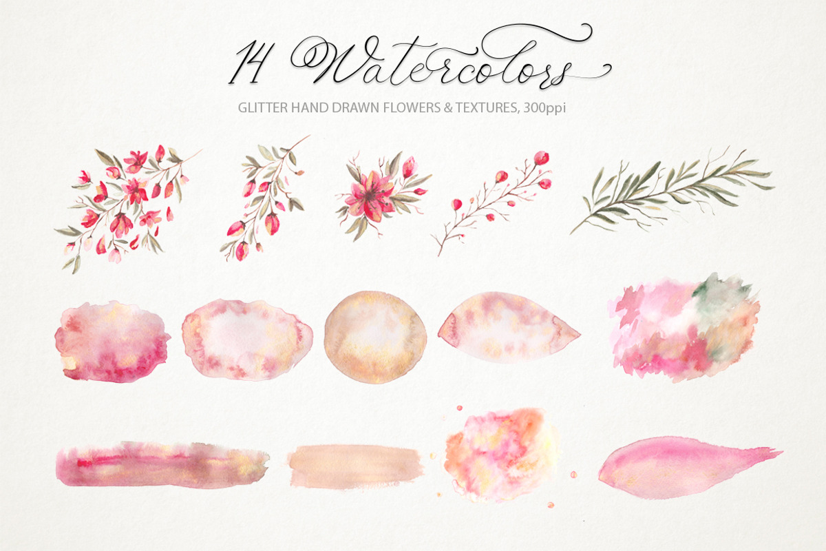 Schönheit font & watercolors., a Script Font by Red Ink (Photo 9 of 10)
