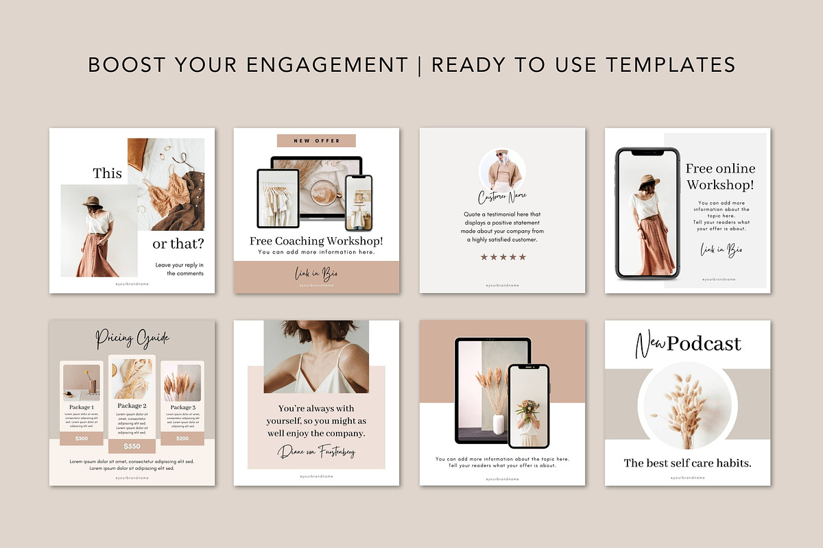 Coaching Instagram Templates | Canva, a Social Media Template by DeeBeeDesign (Photo 3 of 10)