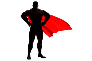 Superhero Standing Tall Silhouette