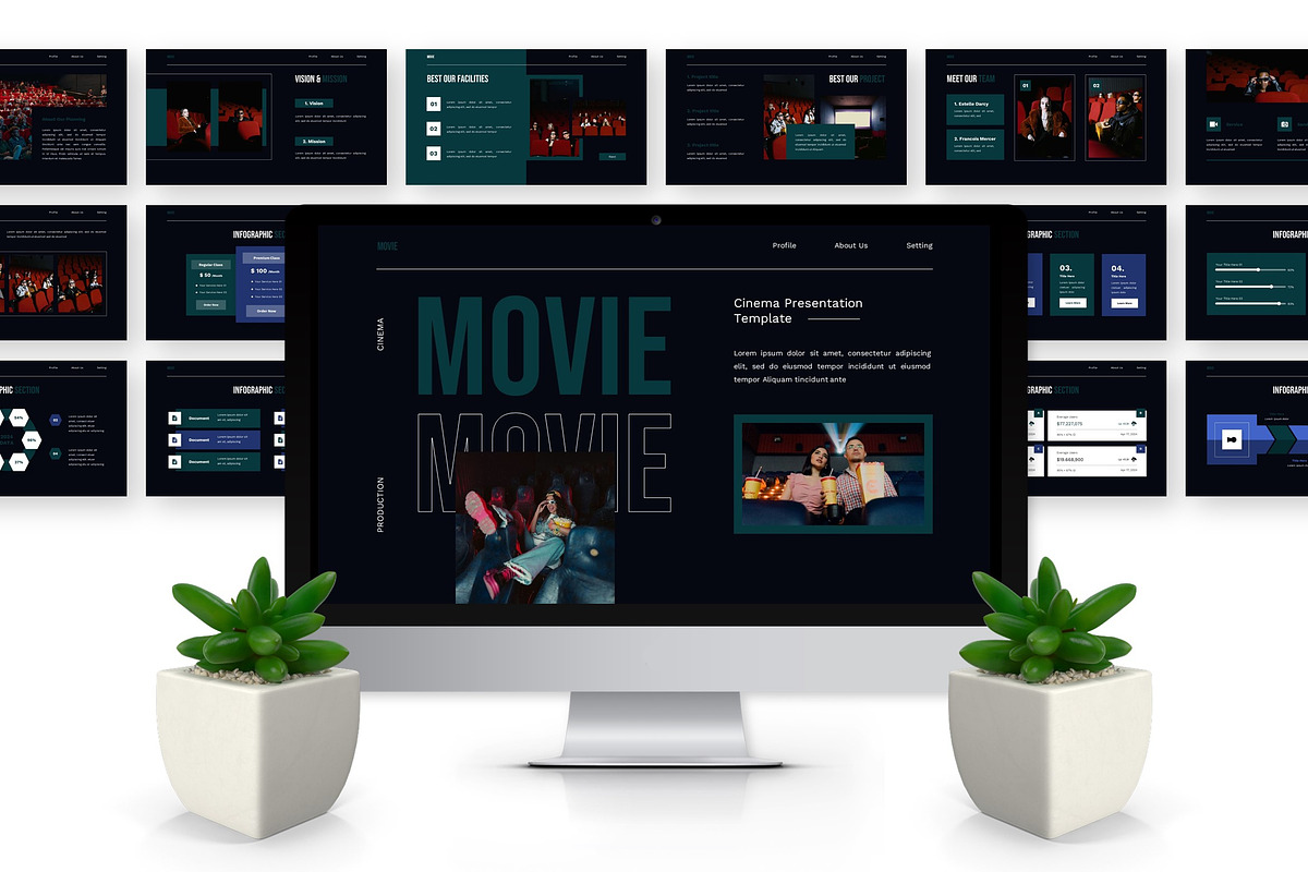 Movie - Cinema Google Slide preview 2