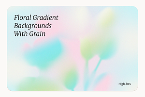 Grainy Floral Gradient Backgrounds