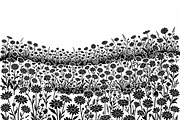 60 Daisy Flower Field Silhouette, a Seasonal Illustration by Amazin_art (Thumbnail 3 of 28)