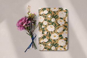 Peonies, Floral Seamless Patterns