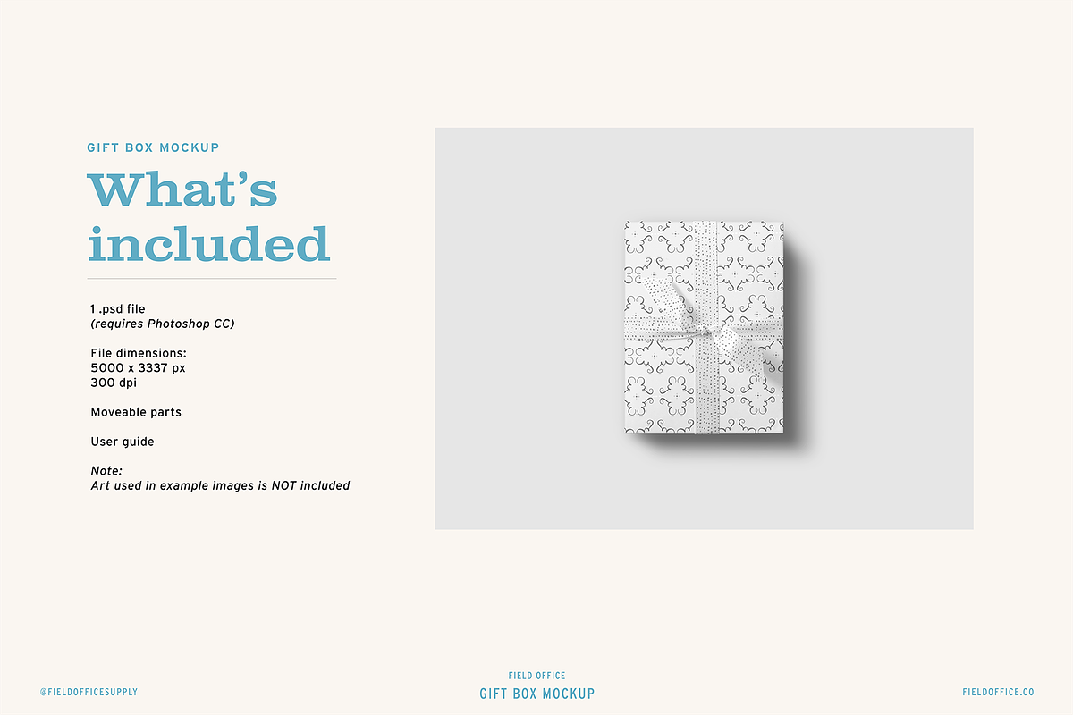 Gift Box Mockup, a Packaging Mockup by Field Office (Photo 5 of 5)