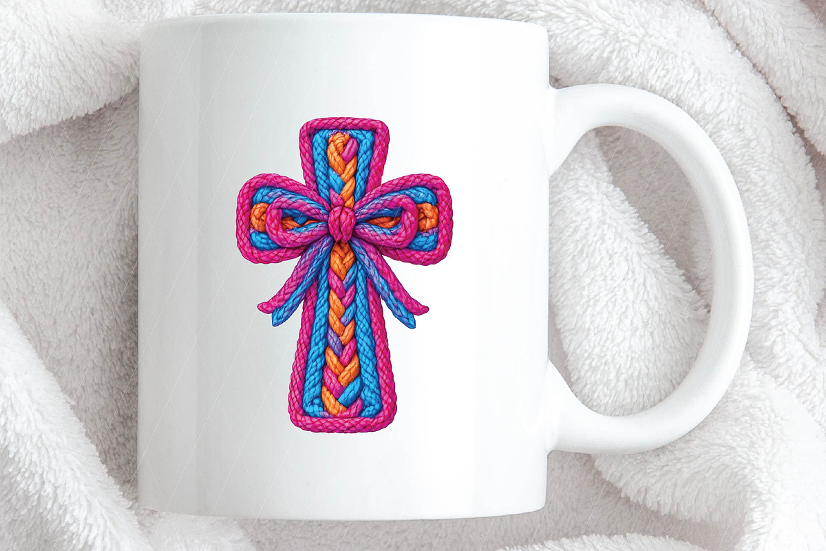 Faux Crochet Cross Easter Pink Png, an Illustration by DreamPrint404 (Photo 5 of 7)