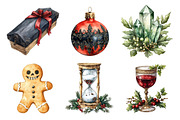 Mystical Gothic Christmas Clipart, an Illustration by Daily.Designs (Thumbnail 4 of 4)