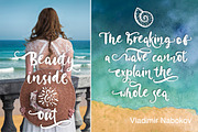 Coral waves. Font and clip arts., a Script Font by Red Ink (Thumbnail 4 of 14)