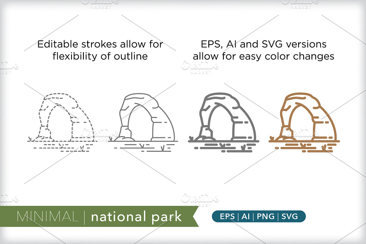 Minimal national park icons, an Outline Icon by Picture Window (Photo 5 of 5)