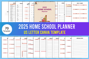 2025 Home School Planner Canva