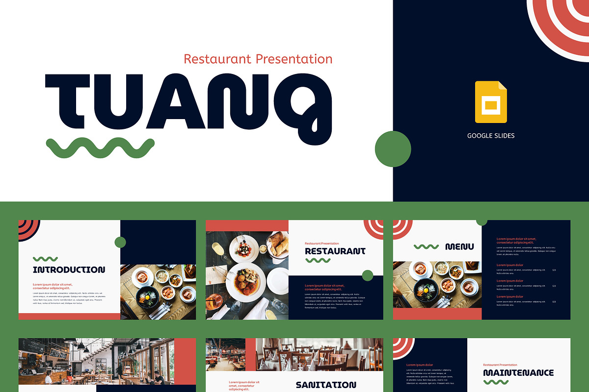 TUANG - Restaurant Google Slides, a Presentation Template by Dankudraw (Photo 1 of 6)