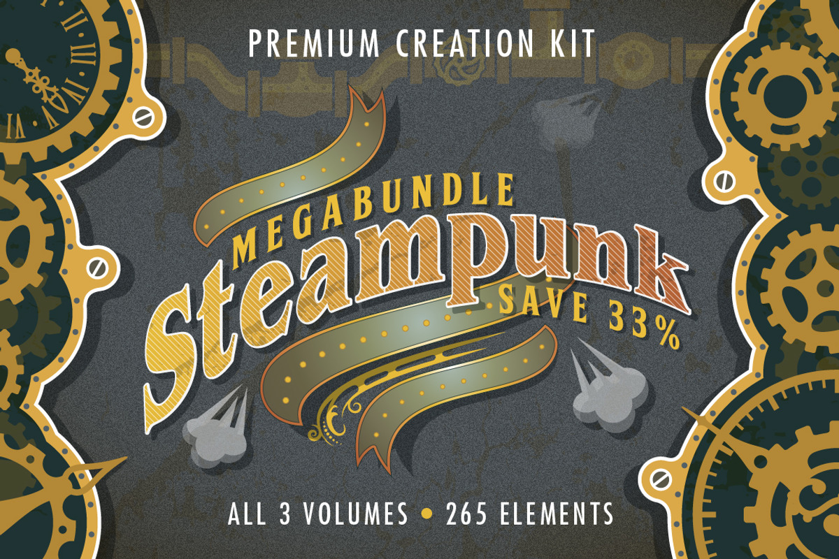 Steampunk Elements Megabundle, an Object Graphic by ARTE MIGUEL (Photo 1 of 4)