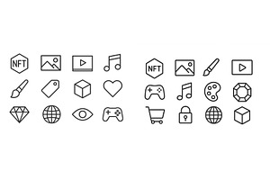 Icon collection featuring various, a Technology Photo by ZinetroN