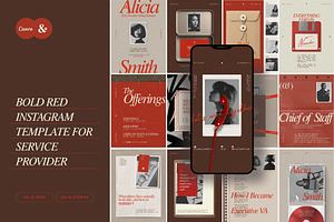 Bold Red Canva Instagram Template, a Social Media Template by And Done Studio