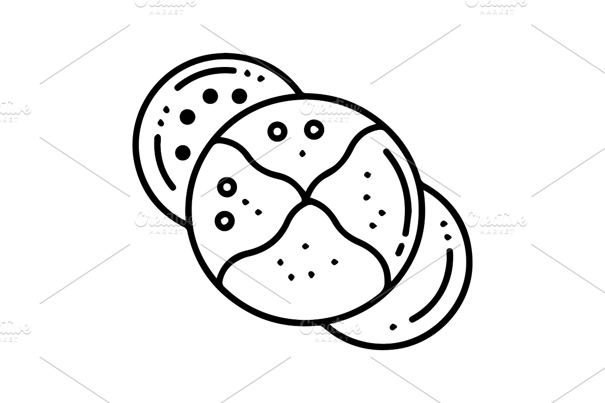 Ramadan traditional bread loaf icon, an Outline Icon by Nurlan's shop (Photo 1 of 3)