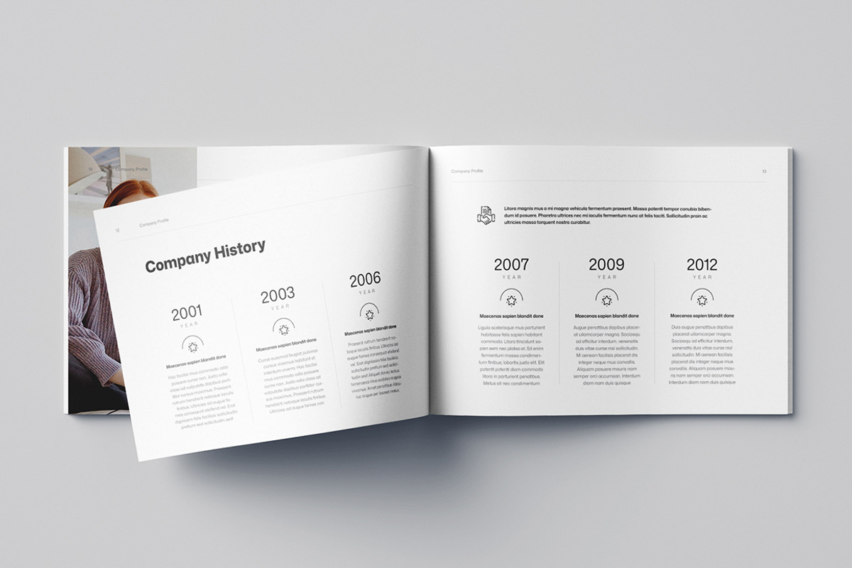 Company profile landscape | Word, a Brochure Template by HiveArts (Photo 7 of 9)
