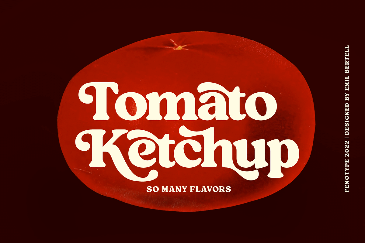 Tomato Ketchup Retro Serif Font, a Serif Font by Fenotype (Photo 1 of 14)