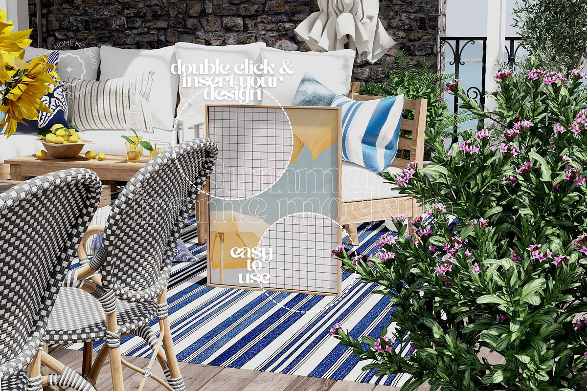 SUMMER | Mediterranean Frame Mockups, a Household Mockup by SoleilHomeMockups (Photo 2 of 10)