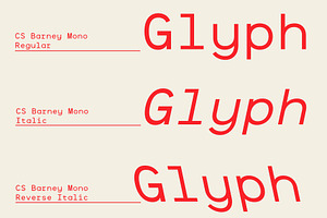 CS Barney Mono Monospaced Font