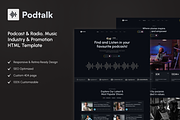 PodTalk - Podcast Website Template, a HTML Template by TNCFlow (Thumbnail 1 of 5)