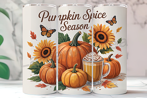 Butterfly Floral Pumpkin Fall Tumble, an Arts & Entertainment Photo by LamanAzalea