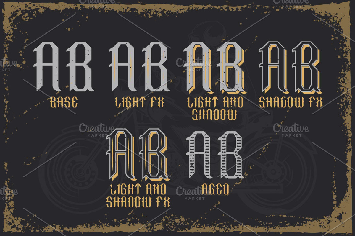 Handcrafted font "Dead biker" preview 3
