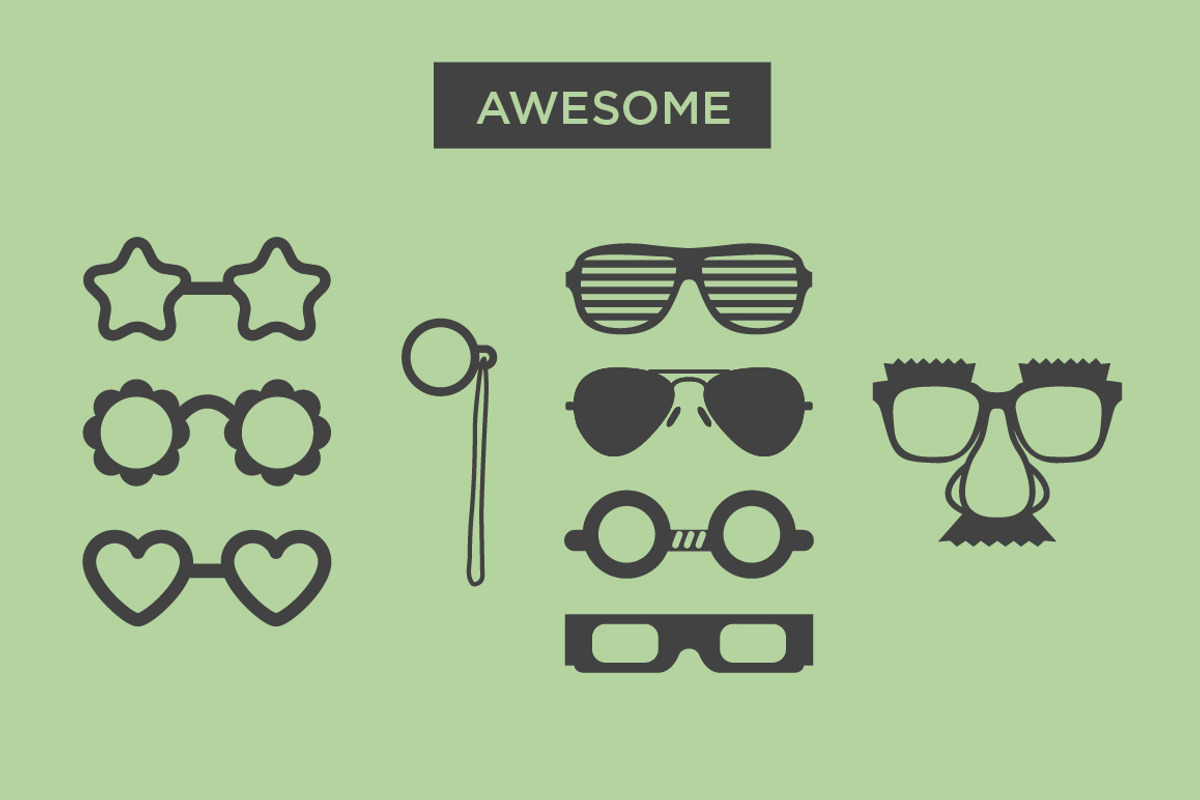 Eyeglass Frames - 37 Vectors, an Icon by Little Pixel Shop (Photo 4 of 4)