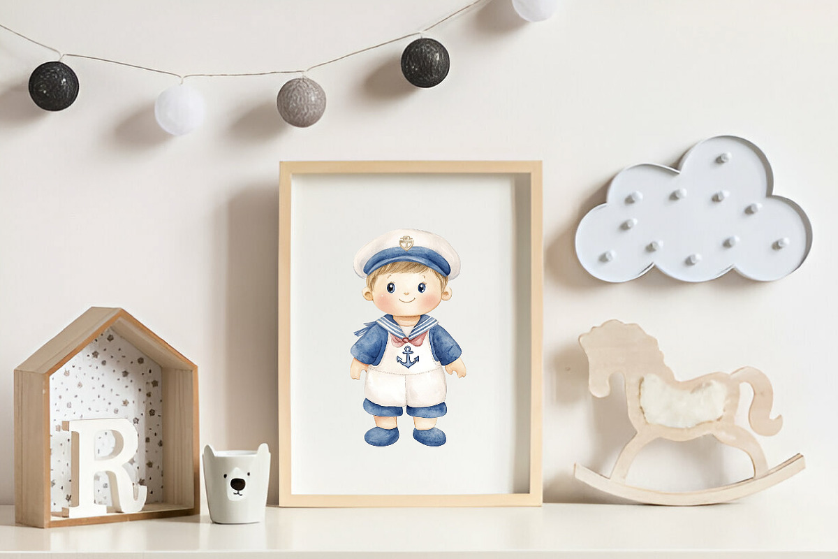 Sailor Clipart, Baby Nautical, an Illustration by CreationArt (Photo 3 of 9)