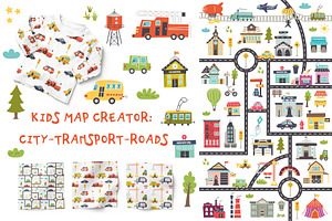 Kids Map Creator. City Map