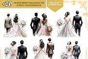 Bride and Groom Back Clipart Wedding, a Person Illustration by VM PARTYS  BY TAIRUMA (Thumbnail 9 of 10)