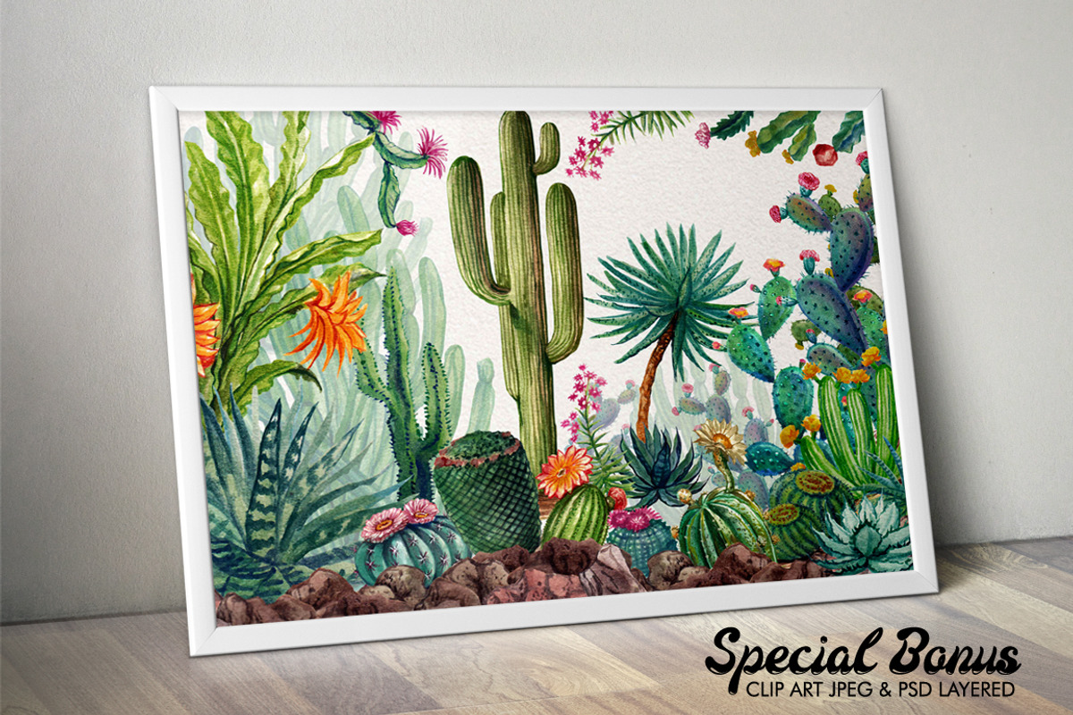 Watercolor Cactuses, an Illustration by Graphobia (Photo 7 of 9)