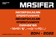 Masifer – Sporty Futuristic Fonts, a Sans Serif Font by Konstantine Studio (Thumbnail 2 of 3)