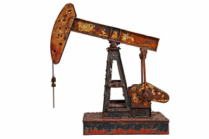 old rusty metal oil pump, an Object Graphic by VetalStock