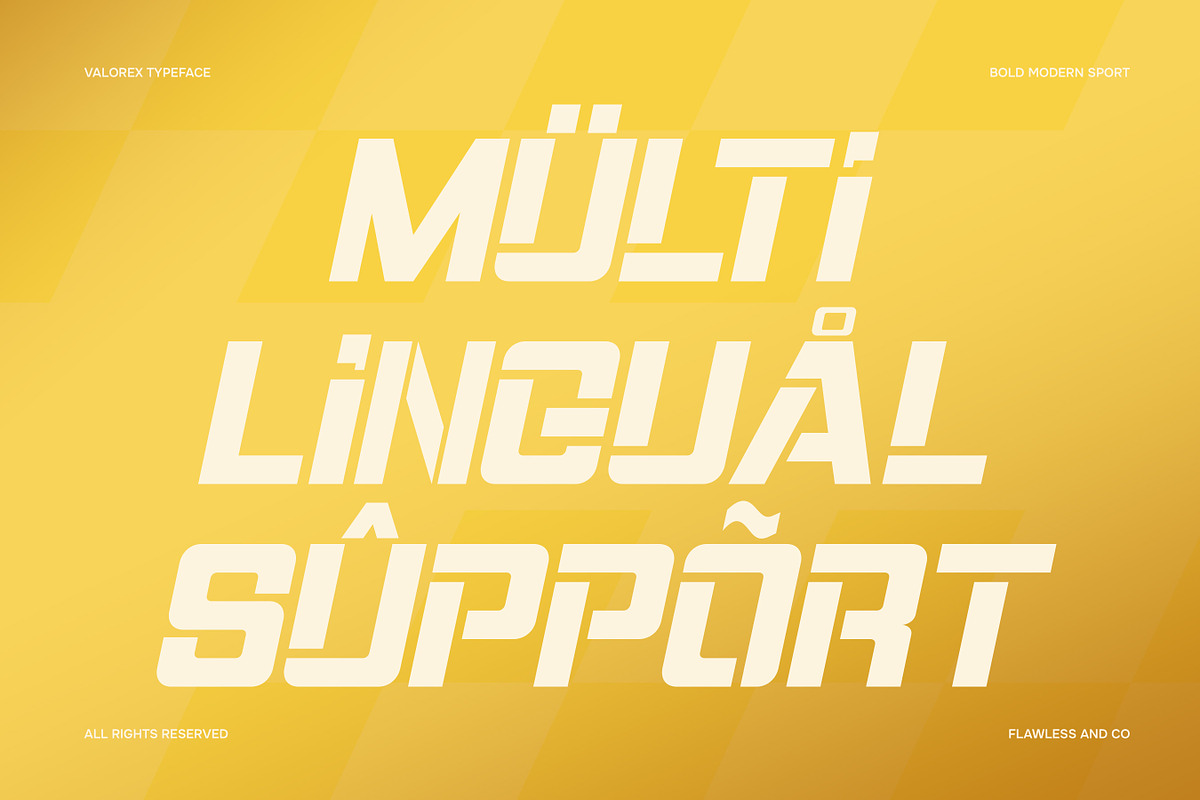 Valorex - Bold Sport Display Font, a Sans Serif Font by Flawless And Co (Photo 10 of 10)