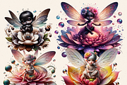 LOTUS MAGICAL FAIRIES CLIPART, a Person Illustration by Daring Digies (Thumbnail 8 of 11)