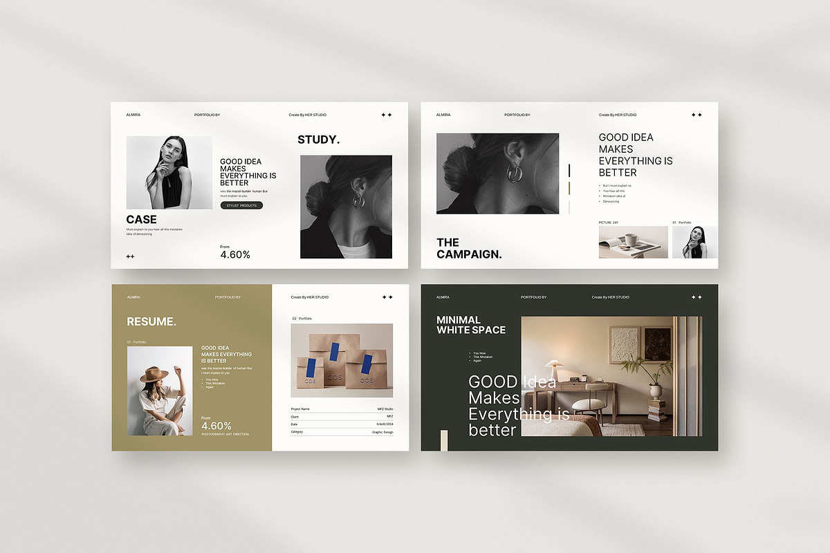 Minimal Portfolio Presentation, a Presentation Template by KreateTribe (Photo 5 of 9)