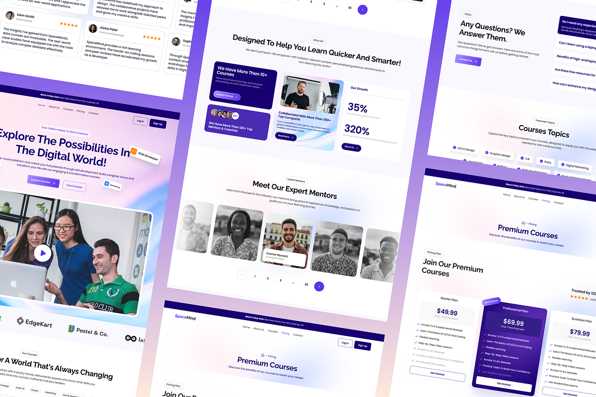 SpaceMind - E-Course Website, a Landing Page Template by SLAB! Design (Photo 4 of 5)