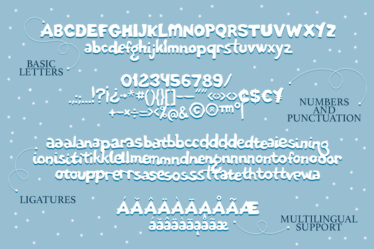 Paper snow. Cutout font & extras., a Script Font by Red Ink (Photo 10 of 11)