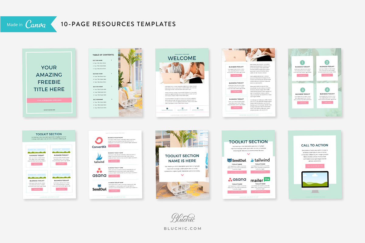 Ultimate Canva Lead Magnet Templates, a Magazine Template by Bluchic (Photo 6 of 6)