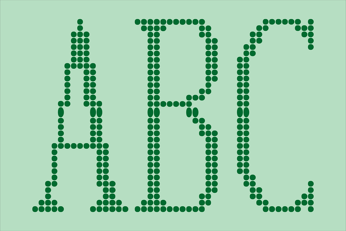 Display Dots Six Font, a Font by GG Design (Photo 2 of 6)