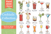 Classic Cocktails, Alcohol Drinks, a Food Illustration by Tatti Graphic Studio (Thumbnail 1 of 4)