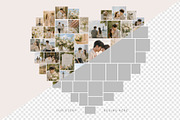 Love Heart Photo Collage Template, a Social Media Template by DesignerCandies (Thumbnail 2 of 5)