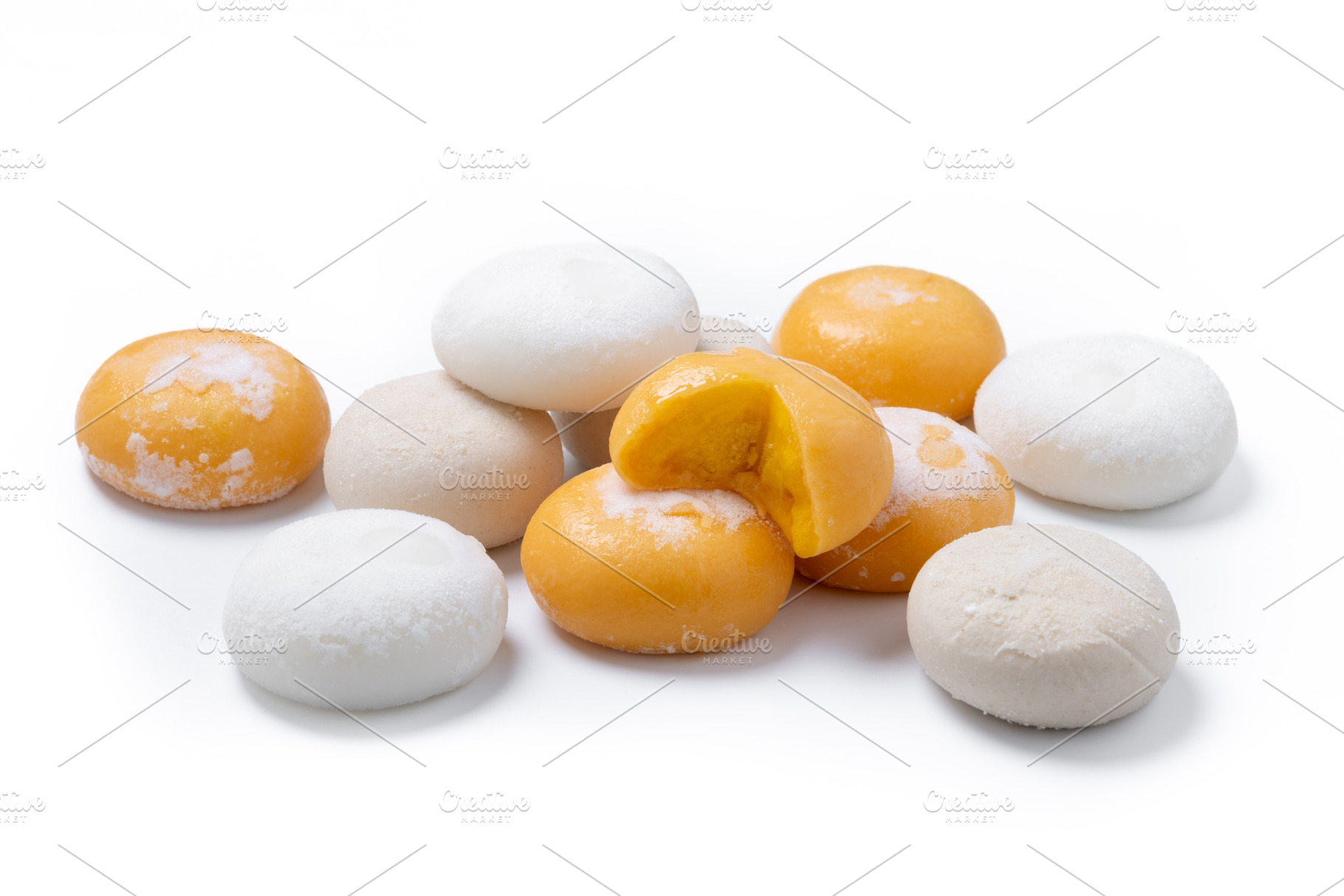 Coconut and mango iced mochi, a Food & Drink Photo by etorres69