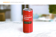 Energy Drink Can Mock-up, a Cups & Container Mockup by WebAndCat (Thumbnail 6 of 9)