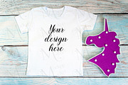 White kid t-shirt mockup bundle., a Print Template by MockupMarket (Thumbnail 3 of 27)