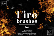 Fire Photoshop Brushes, a Brush Add-On by Freezerondigital (Thumbnail 1 of 11)