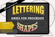 Lettering Grids for Procreate, a Brush Add-On by Magnatype (Thumbnail 1 of 9)
