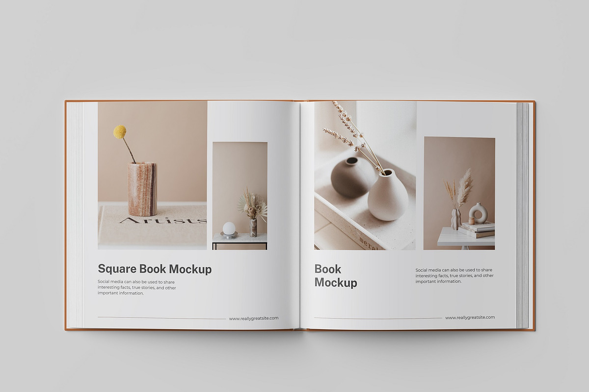 Square Book Mockup, a Books & Magazine Mockup by Tokobeta (Photo 3 of 13)