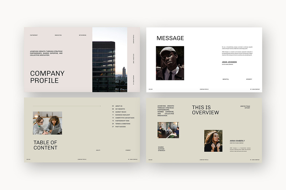 Aran : Company Profile Google Slides, a Presentation Template by Punkl Camp (Photo 2 of 16)