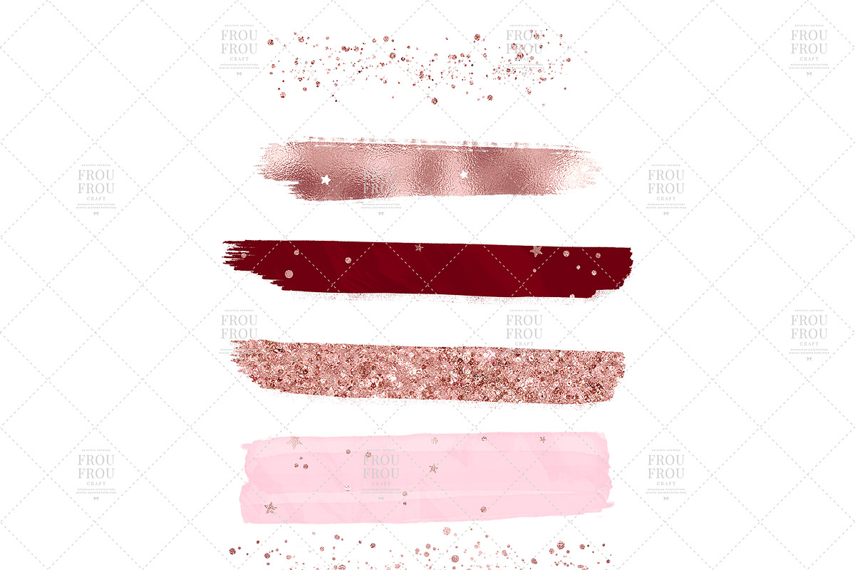 Rose Gold Fairy Tale Brush Strokes, an Illustration by Frou Fou Craft (Photo 2 of 3)