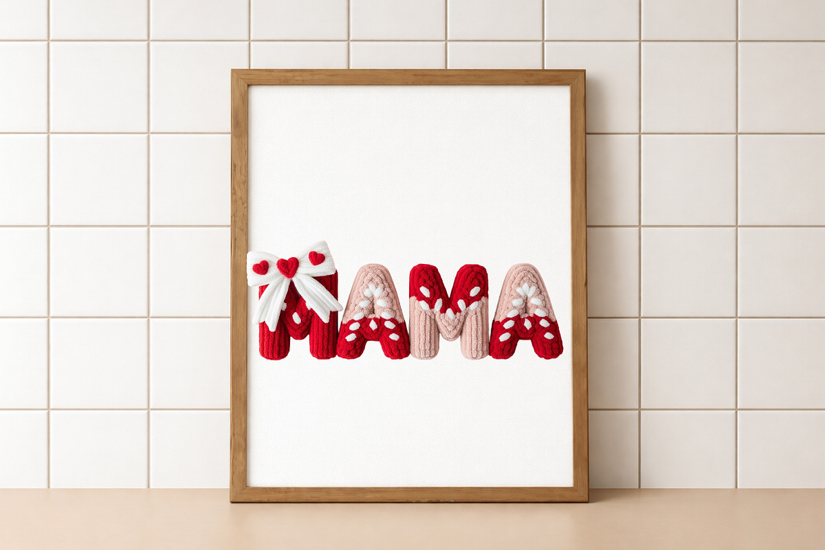 Cute MAMA Valentine PNG, an Illustration by DreamArtGraphic (Photo 4 of 4)